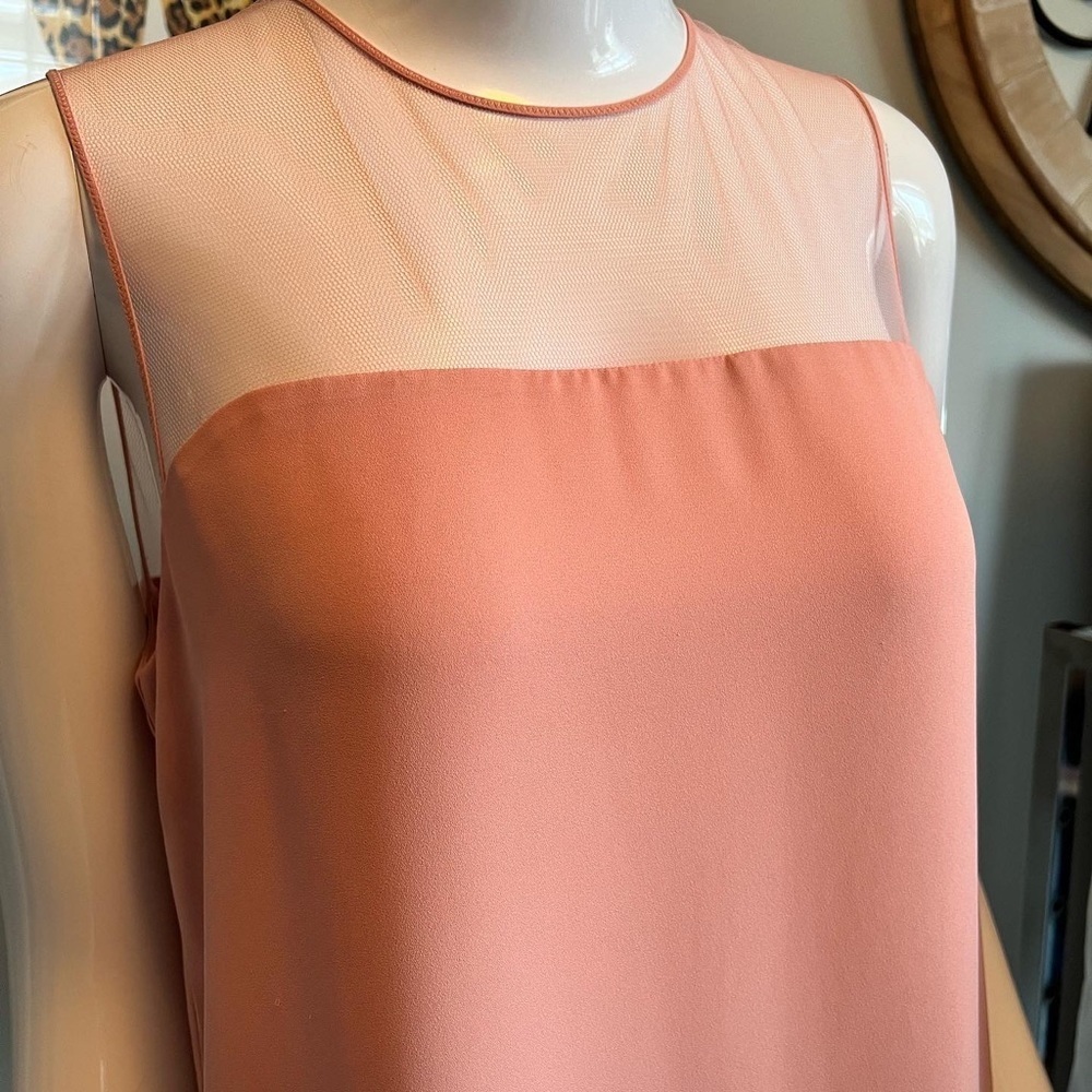 Aritzia Pink Mesh Tank Small - Picture 3 of 5